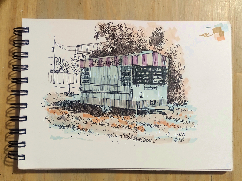 Boceto Urbano con marcadores