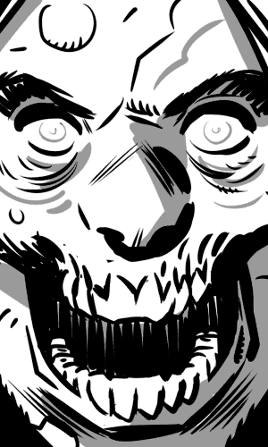  Close-up of a zombie