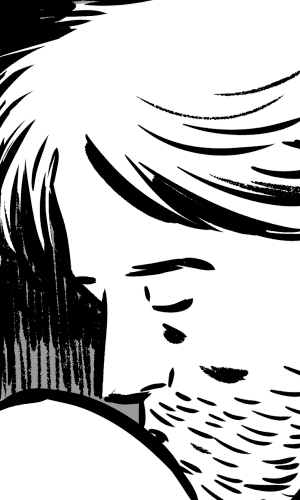  We see the protagonist kiss the baby on the head. PROTAGONIST: Now we can be at peace..